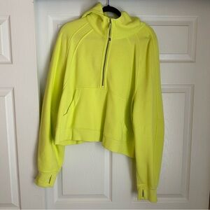 Scuba Oversized Half-Zip Hoodie Electric Lemon Size XL/XXL